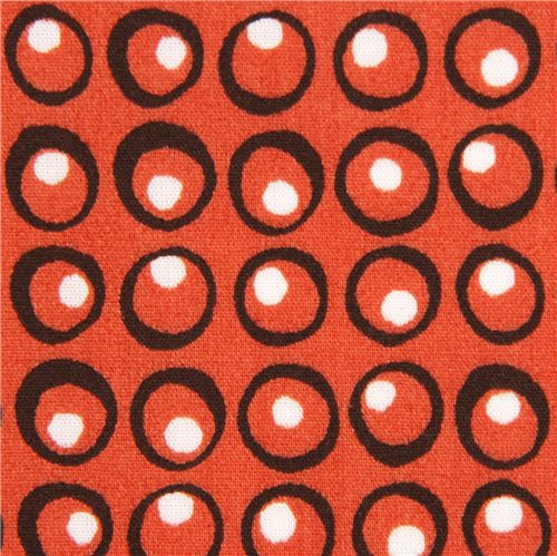 Tissu bio Monaluna américain rouge à pois blancs Tissu