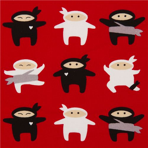 Tela roja luchador ninja de Robert Kaufman EE. UU. Tela