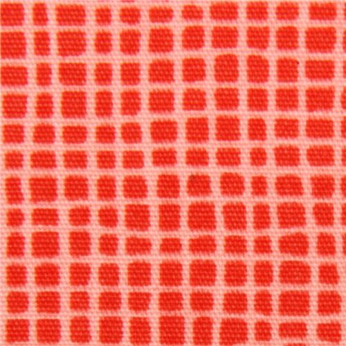red organic fabric with weave pattern by monaluna USA Fabric