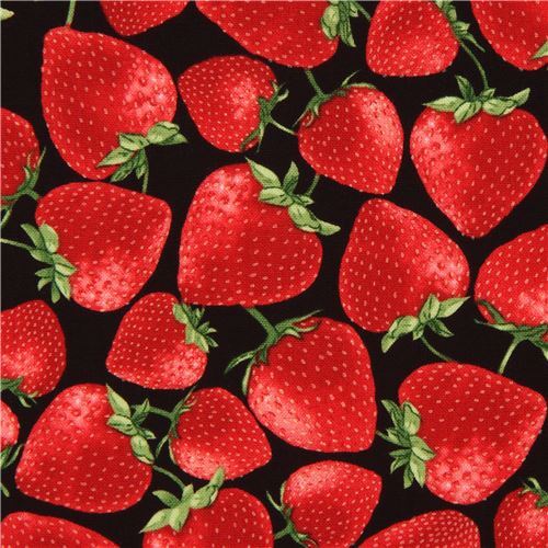 red strawberry fabric by Timeless Treasures Fabric