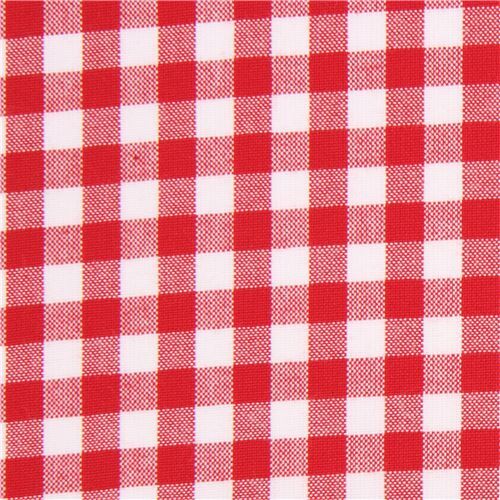 tessuto quadretti bianchi rossi Robert Kaufman Carolina Gingham Tessuto