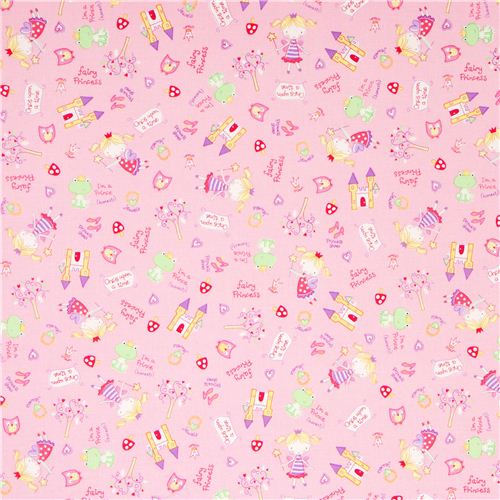 rose fairy tale fabric frog prince castle Michael Miller  2