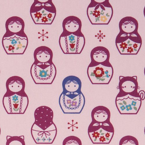 rose matryoshka dolls Kokka fabric Japan babushka 1