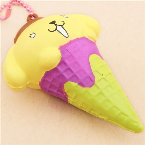 Squishy en forma de helado de cucurucho con Pompompurin de Sanrio para Halloween 3