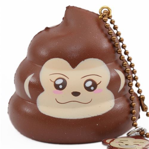 Squishy perfumado edición limitada caca caquita marrón cara de mono Creamiicandy