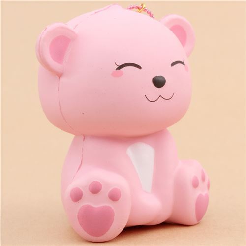 scented jumbo pink polar bear eyes closed animal squishy by Puni Maru 2