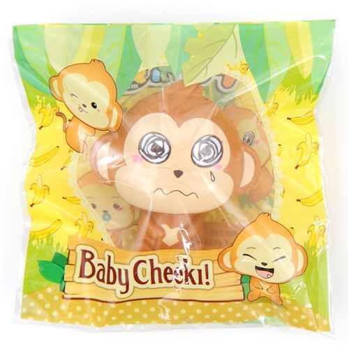scented mini cheeki baby monkey big eye squishy by Puni Maru 4