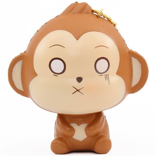 squishy profumato mini cheeki baby scimmia occhi bianchi Puni Maru