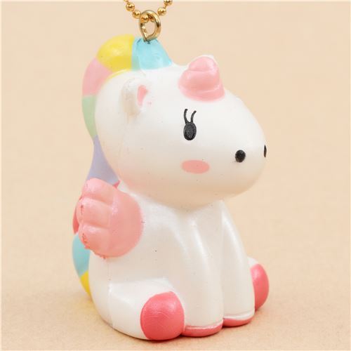 scented mini white unicorn pink wing animal by WaWaii Squishy