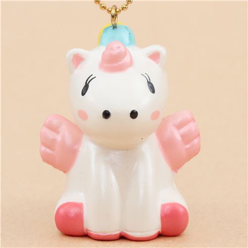 scented mini white unicorn pink wing animal by WaWaii Squishy 2