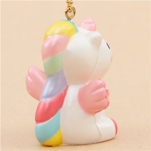 scented mini white unicorn pink wing animal by WaWaii Squishy 3