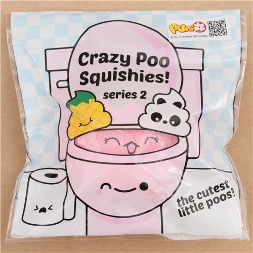 Squishy Puni Maru parfum� rose Crazy Poo, crotte � la fraise 3