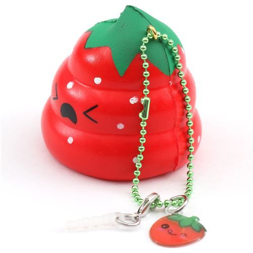 squishy profumato Crazy Poo rossa fragola Puni Maru 2