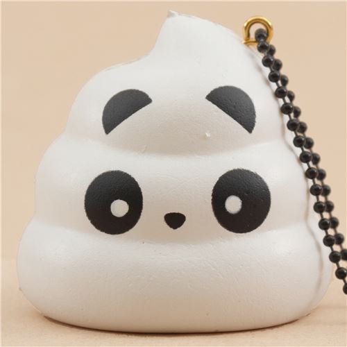 Squishy Puni Maru parfumé Crazy Poo, crotte-panda blanc