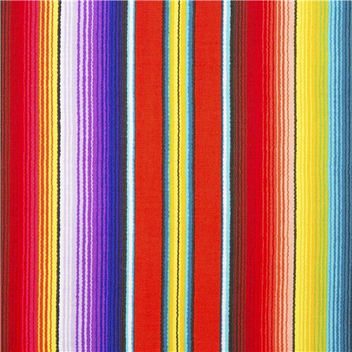 Tela de rayas de colores estilo tradicional mexicano serape manta multicolor Tela