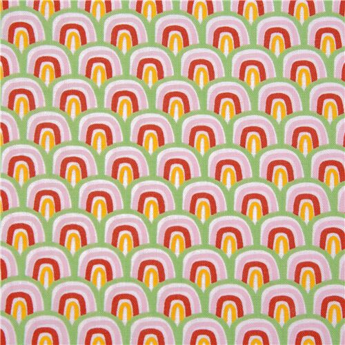 einfacher Regenbogen Stoff USA Halbkreise Streifen grn rot pink gelb Stoff