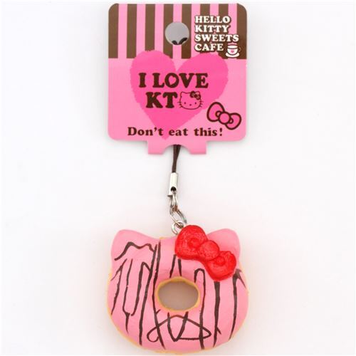 Colgante blando Squishy para mvil o bolso pequeo donut rosa Hello Kitty 3