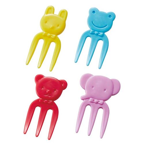 small colorful animal food picks set for lunch boxes
