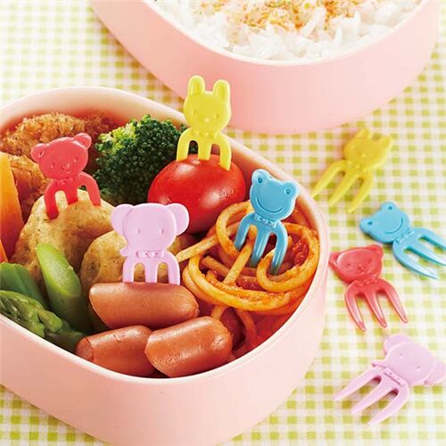 small colorful animal food picks set for lunch boxes 2