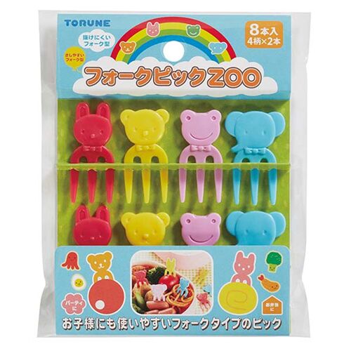 small colorful animal food picks set for lunch boxes 3