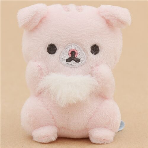 small pink Corocoro Coronya Plum chan cat plush toy