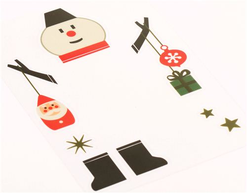 Pegatinas pared muro interruptor luz Navidad mueco de nieve 2