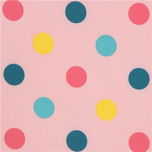 softshell polka dot fabric in peach Fabric