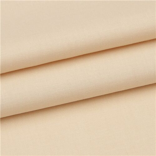 Remnant (44 x 108 cm) - solid beige fabric by Cosmo 2