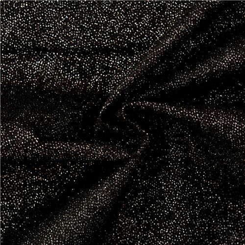 solid black fabric with silver glitter Fabric