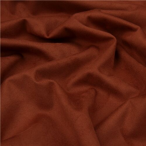 einfarbiger schokoladenbrauner Butter Suede Feinstrickstoff Stoff