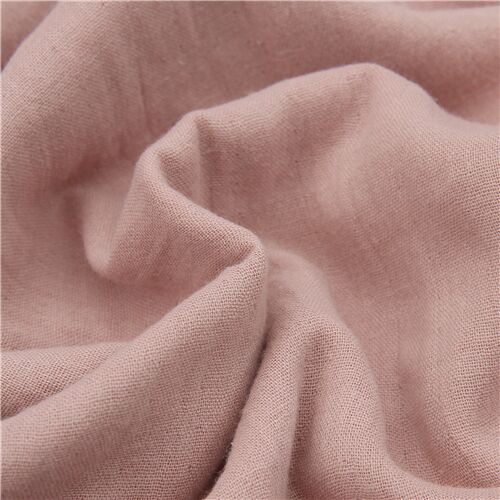 Tela de gasa doble rosa palo liso de Kokka Tela