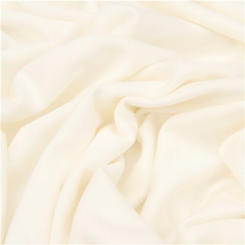 tessuto bianco panna tinta unita bamboo maglina rayon jersey Robert Kaufman Tessuto