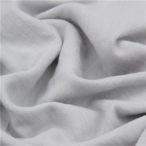 Gaze Double Japonaise Solide Gris-Bleu Tissu