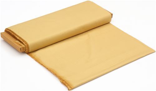 Remnant (15 x 112 cm) - solid light mustard yellow organic fabric by Birch 2