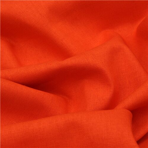 solid orange echino canvas fabric Fabric