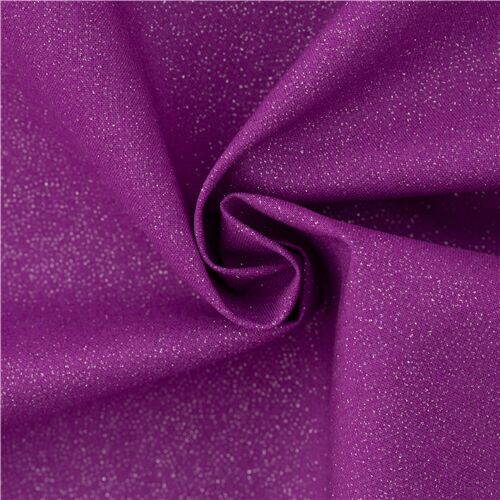 solid purple fabric with silver glitter Fabric