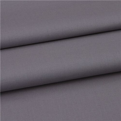 Remnant (26 x 112 cm) - solid steel grey Robert Kaufman Kona cotton fabric 2