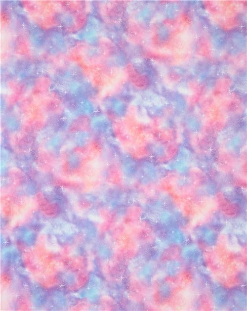 Remnant 36 cm - star outer space sky Robert Kaufman fabric blue purple Morningmoon Fairies 2