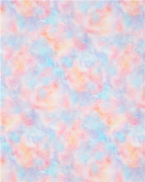 Remnant (43 x 112 cm) - star outer space sky Robert Kaufman fabric light pink orange Morningmoon Fai 2