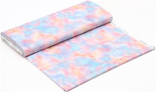 Remnant (43 x 112 cm) - star outer space sky Robert Kaufman fabric light pink orange Morningmoon Fai 3