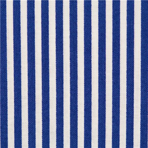 Dark Blue Thin Narrow Stripe Fabric