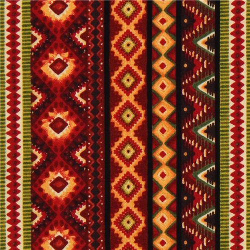stripes pattern fabric red-orange-brown Robert Kaufman 1