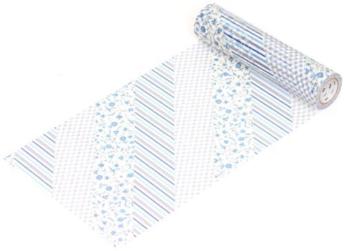 super wide mt Casa Washi Tape 20cm flowers blue deco tape 0