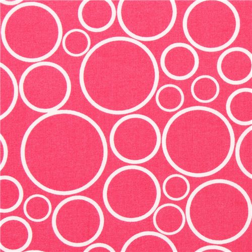 super wide pink circle fabric Robert Kaufman USA Fabric