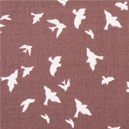 Tissu Michael Miller Flight couleur taupe avec des hirondelles Tissu