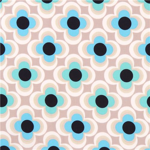 tessuto grigio talpa motivo floreale Copenhagen Print Factory Tessuto