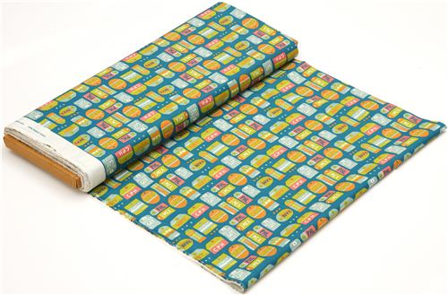 teal birch organic fabric with travel tags 3