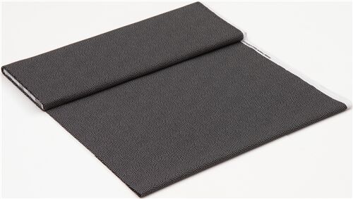 Remnant (25 x 112 cm) - tiny white polka dot fabric by Timeless Treasures in black 6