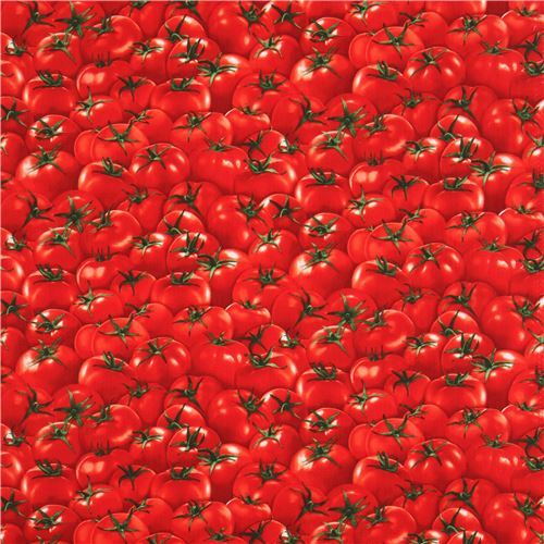 Stoffrest 28 cm - Stoff mit Tomaten von Timeless Treasures 2