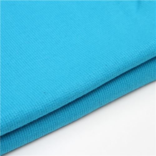 tubular ribbed cuffing knit fabric in blue Fabric